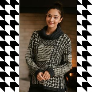 Coldwater Creek Wool-Blend Ribbed Cowl Neck Sweater (Size L)